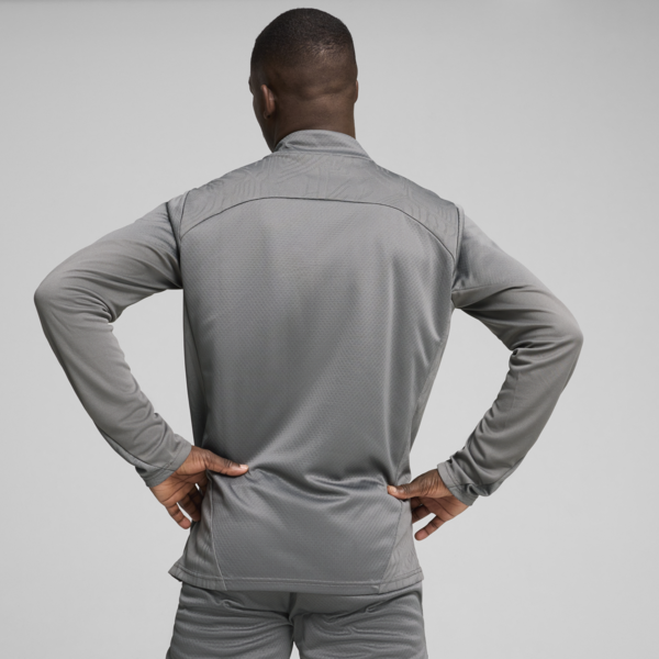 Chamarra de entrenamiento Rayados para hombre, Flat Medium Gray-PUMA Silver, large-MEX
