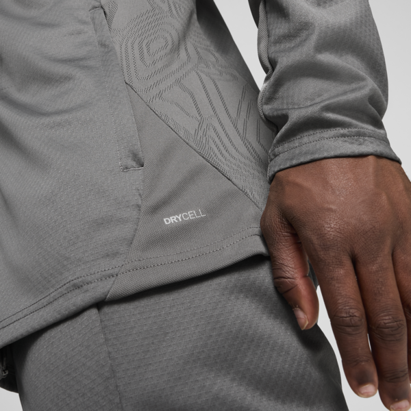 Chamarra de entrenamiento Rayados para hombre, Flat Medium Gray-PUMA Silver, large-MEX