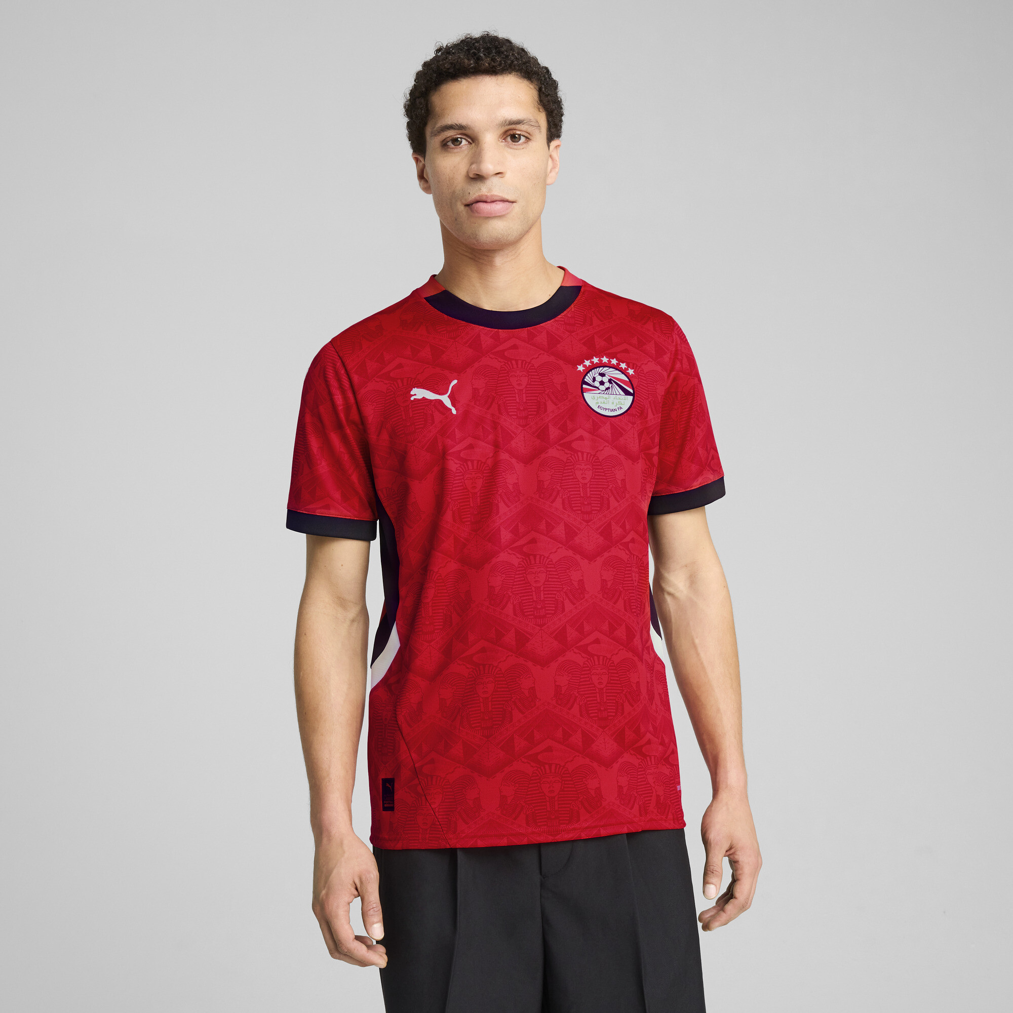 Puma Ägypten 2025 Heimtrikot Herren | Mit Print | Red/Black | Größe: M