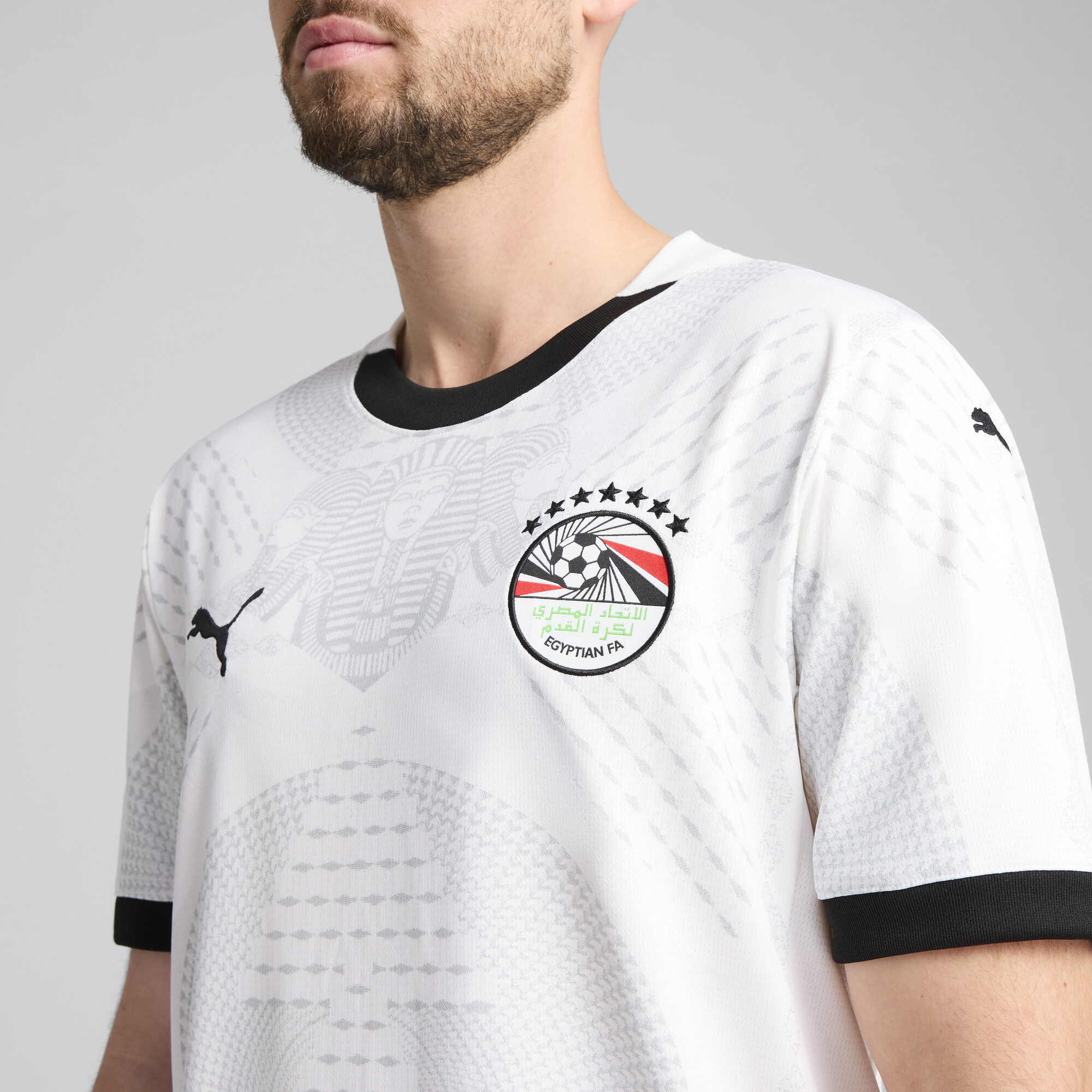 Men's PUMA Egypt 2025 Away Jersey Men In White, Size Large, Polyester