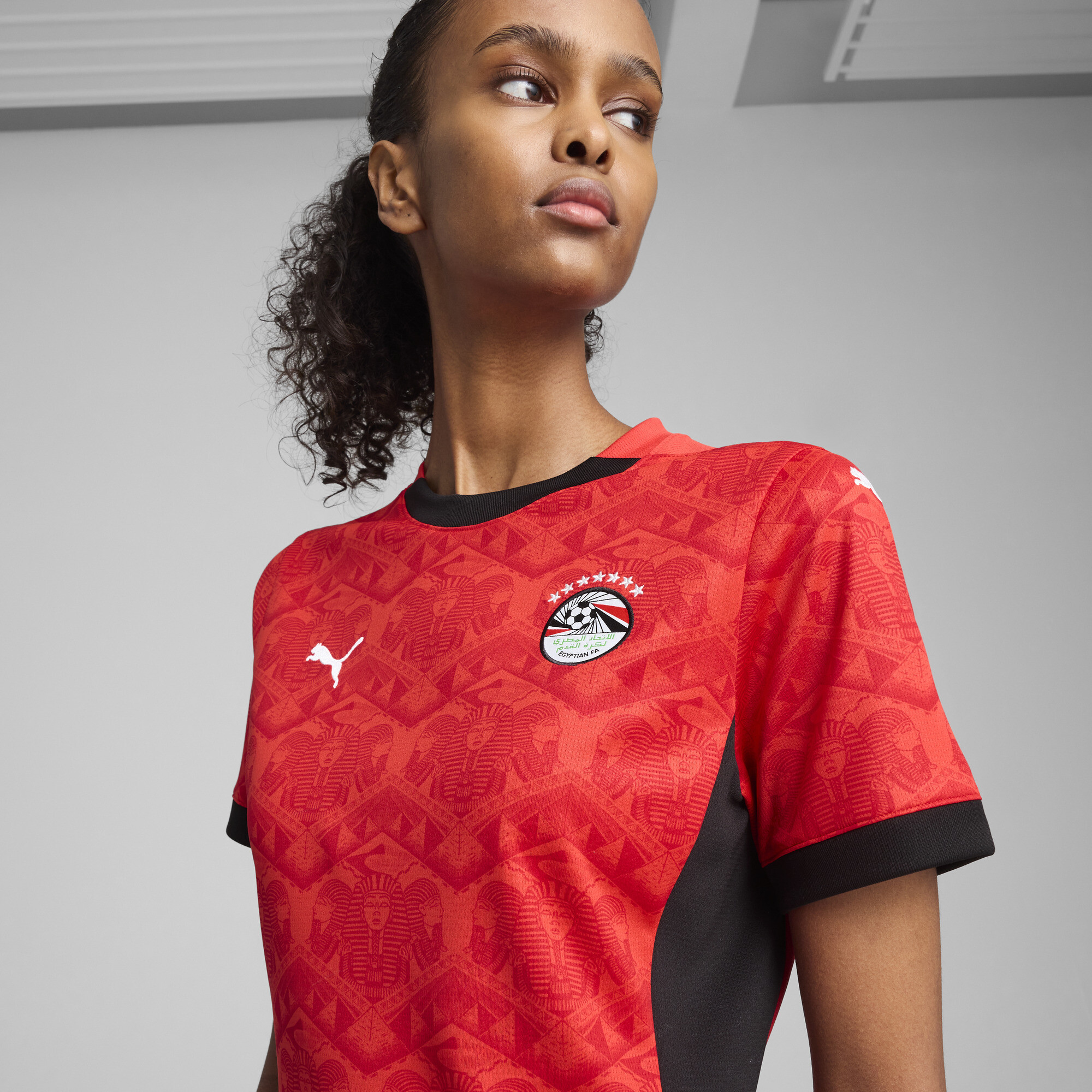 Women's Puma Egypt 2025 Home Jersey, Red, Size XL, Clothing