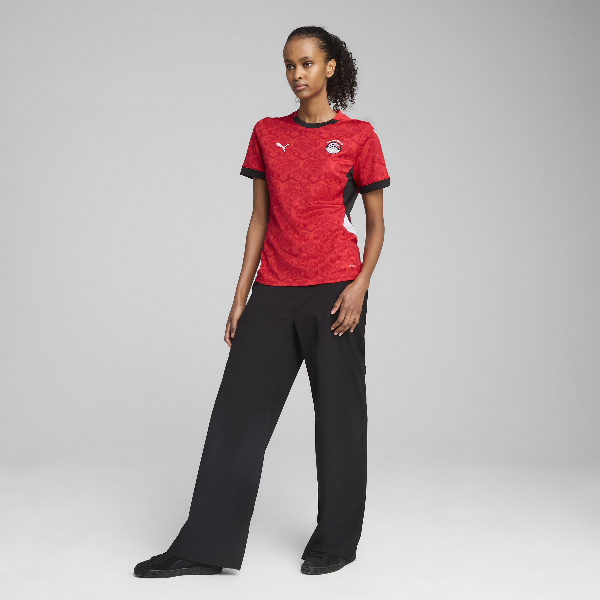 Women's Puma Egypt 2025 Home Jersey, Red, Size XL, Clothing