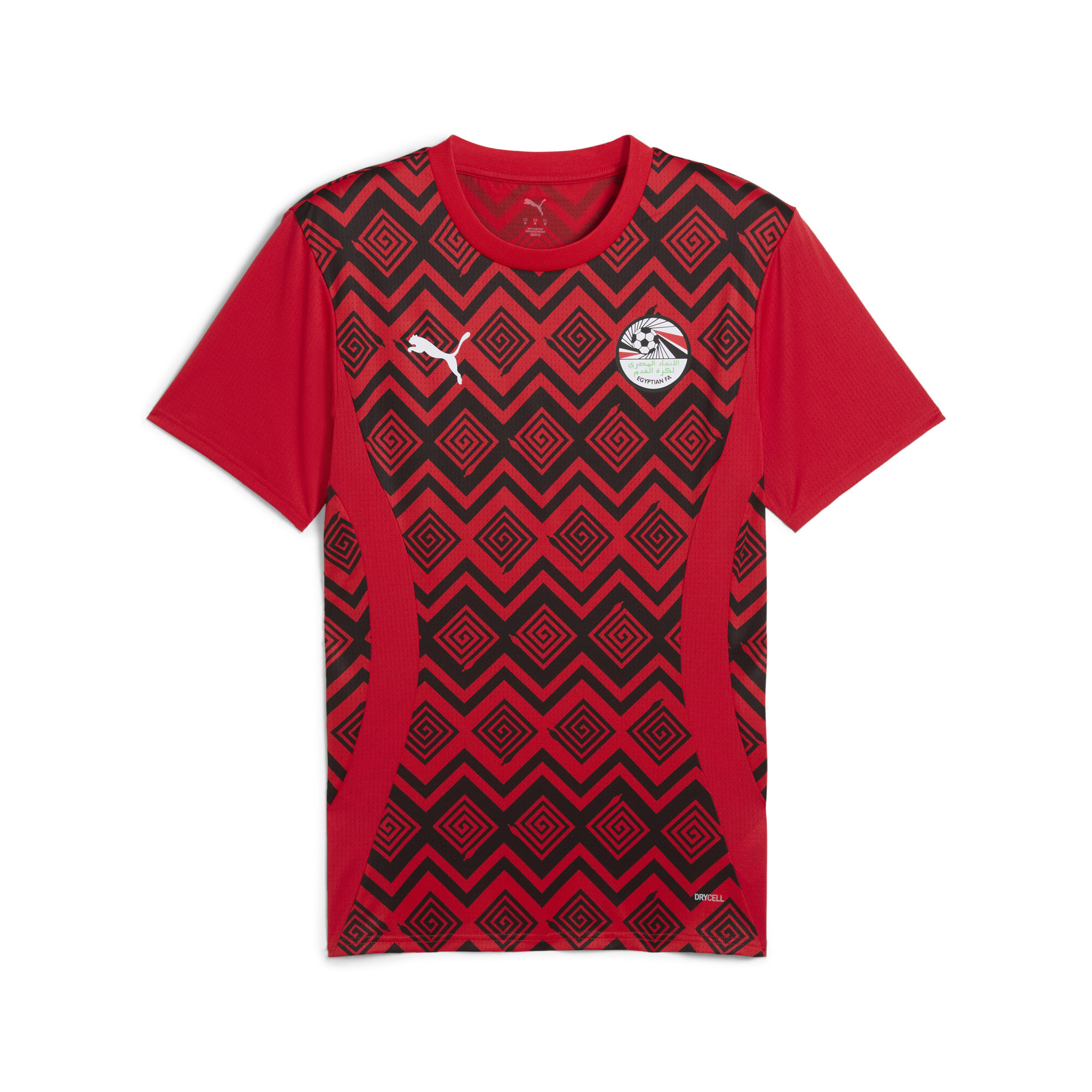 Men's PUMA Egypt Pre-match Jersey Men In Red, Size Large, Polyester