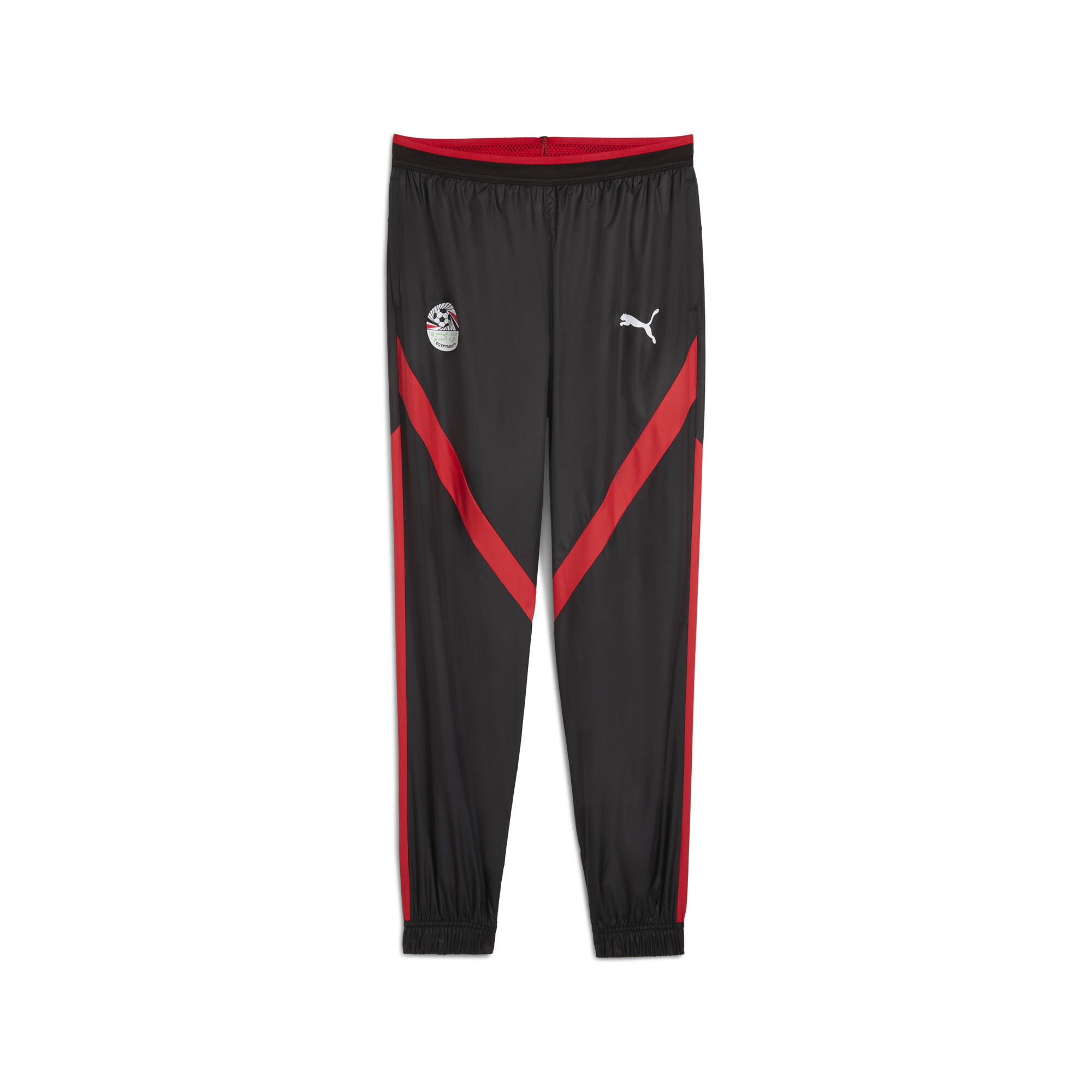 Puma Ägypten Gewebte Aufwärmhose Herren | Mit Plain | Black/Red | Größe: M