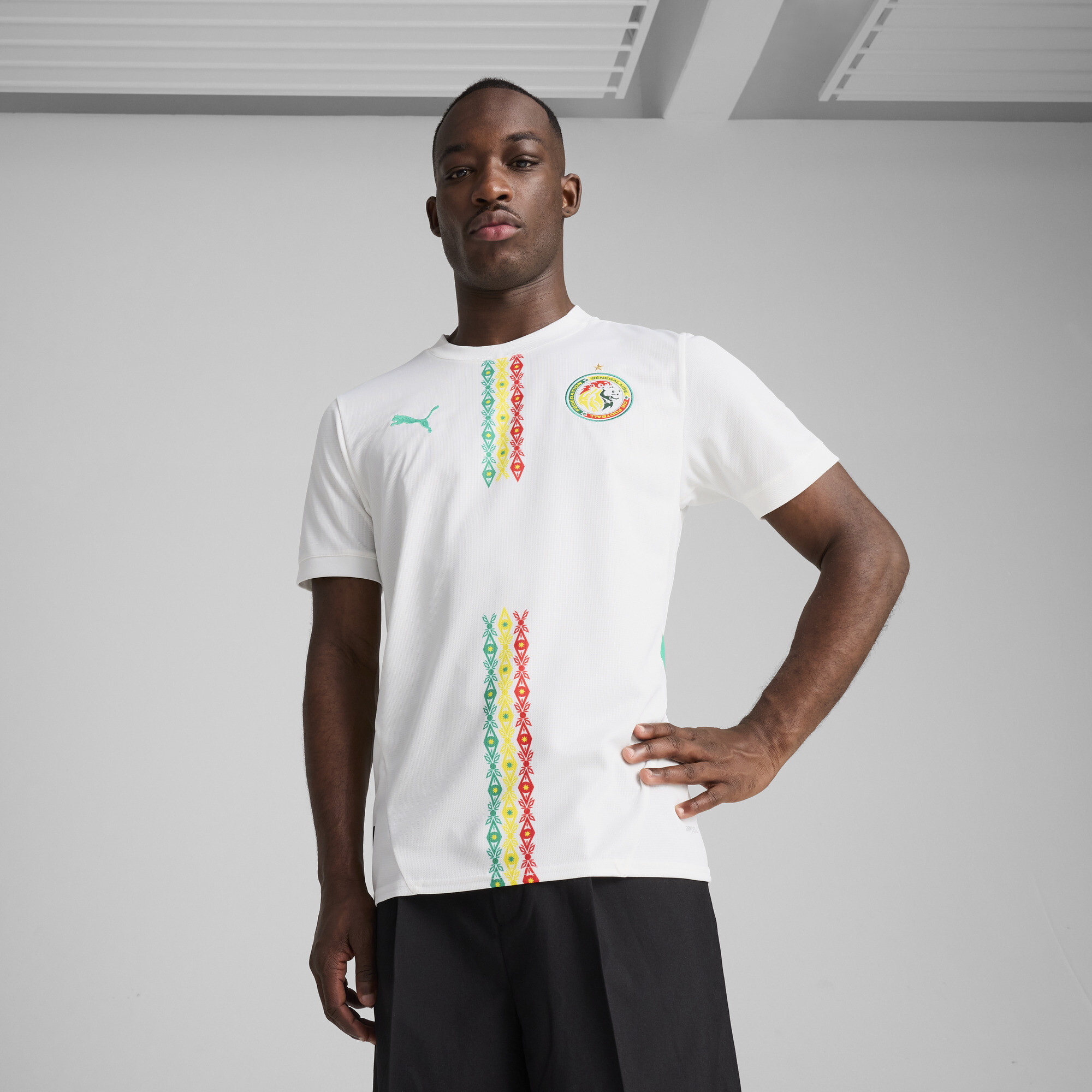 Puma Senegal 2025 Heimtrikot Herren | Mit Print | White/Sport Green | Größe: XS