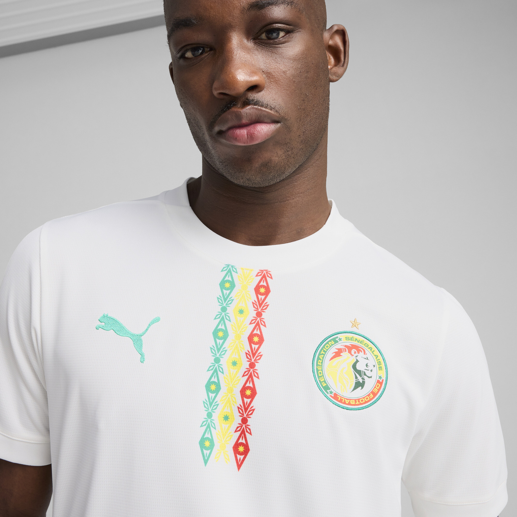 Men's PUMA Senegal 2025 Home Jersey Men In White, Size Large, Polyester