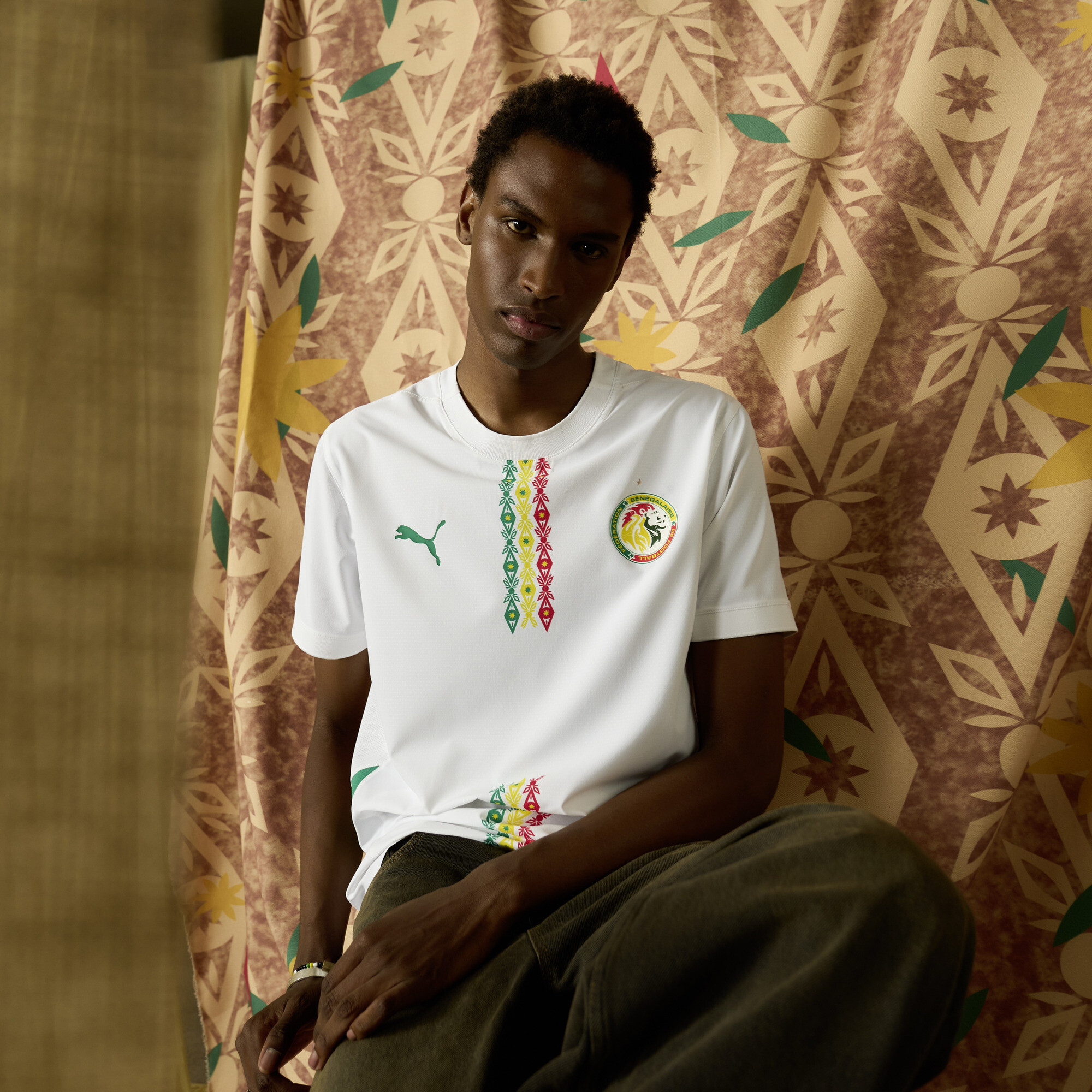 PUMA Senegal 2025 thuisshirt voor Heren, Groen/Wit, Maat XL thumbnail 4