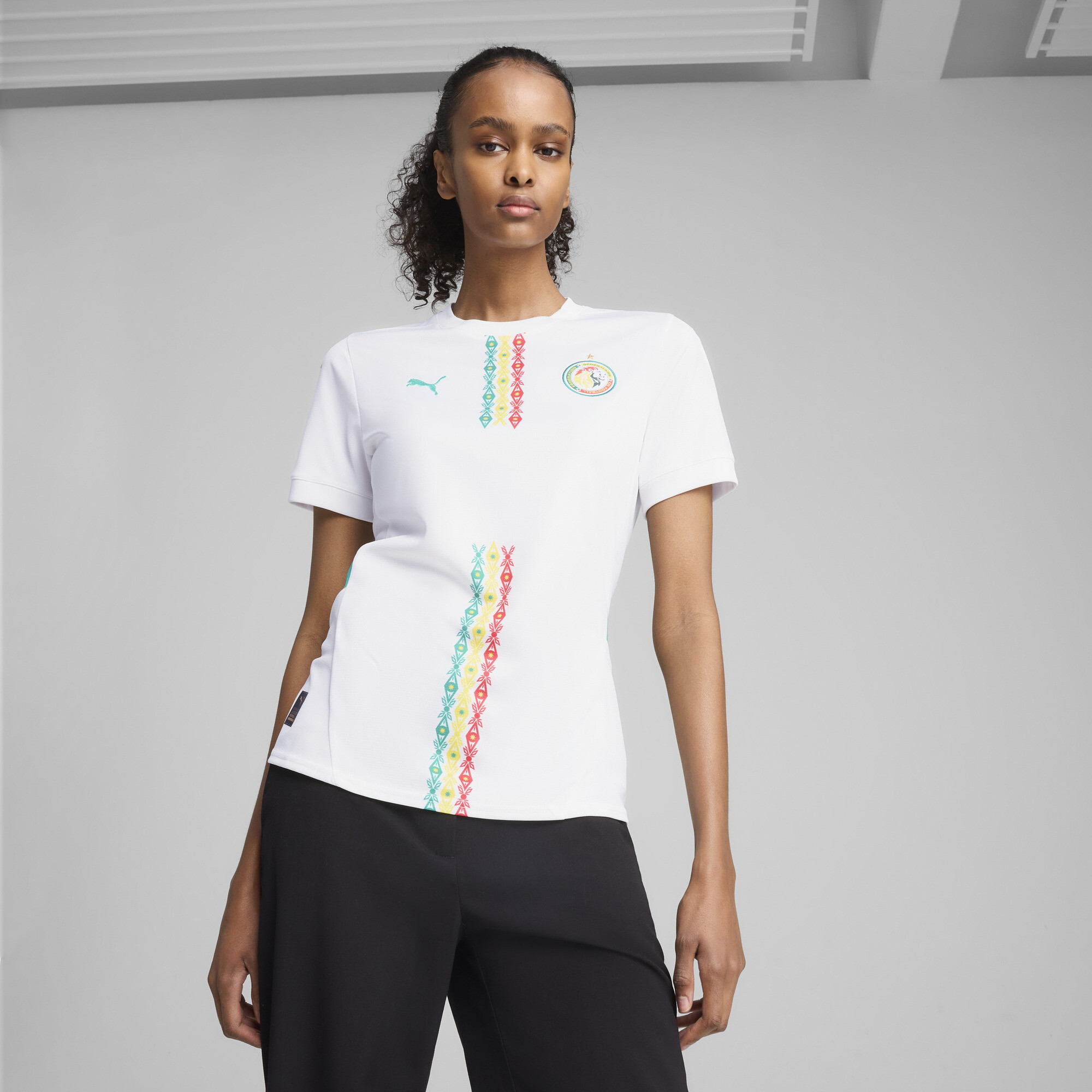 Puma Senegal 2025 Heimtrikot Damen | Mit Print | White/Sport Green | Größe: S