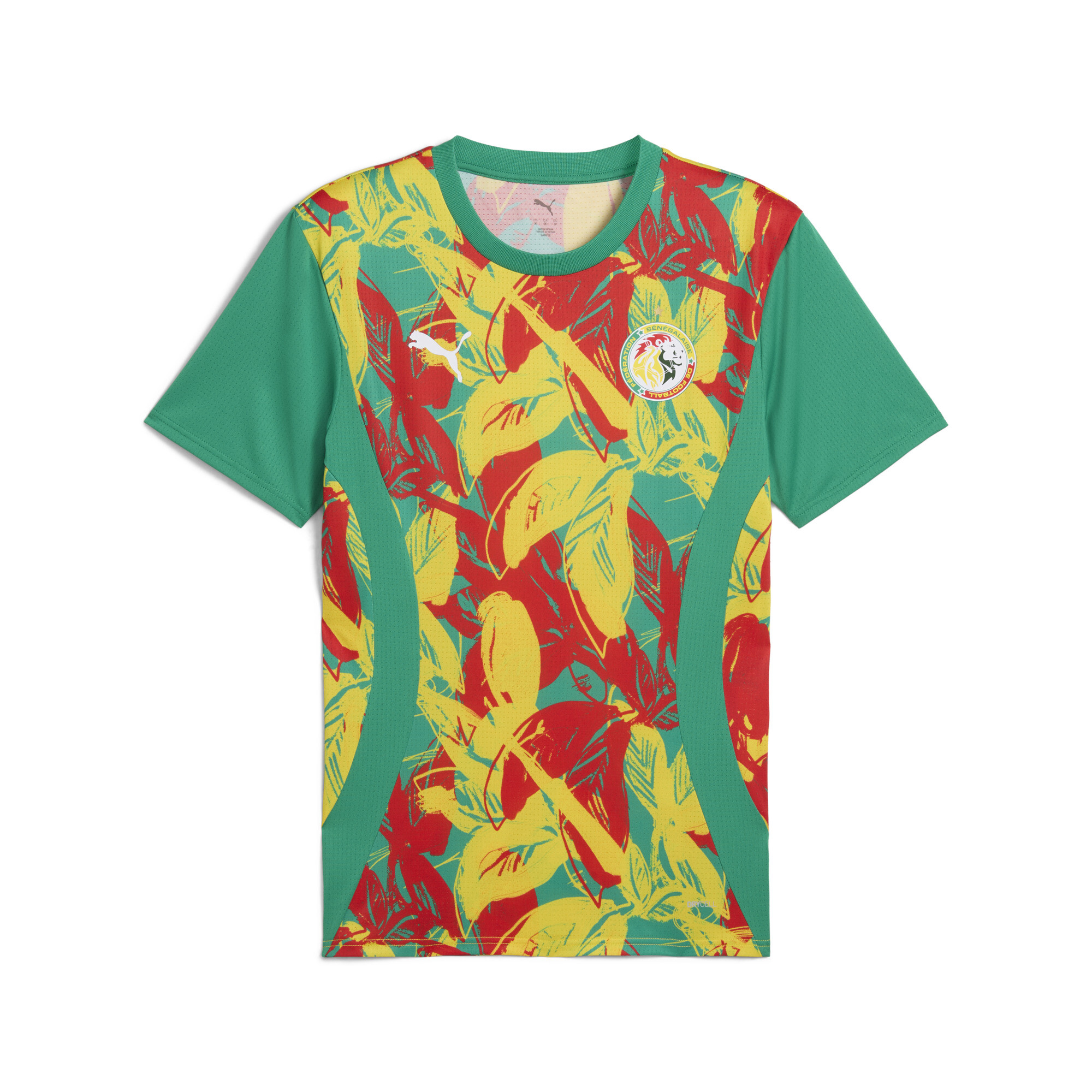 Puma Senegal 2025 Pre-match Trikot Herren | Mit Print | Sport Green/Faster Yellow/Red | Größe: L