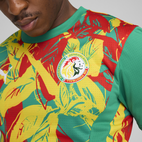 Senegal 2025 Pre-match Jersey Men, Sport Green-Faster Yellow-PUMA Red, large-ZAF