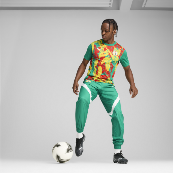 Senegal 2025 Pre-match Jersey Men, Sport Green-Faster Yellow-PUMA Red, large-ZAF