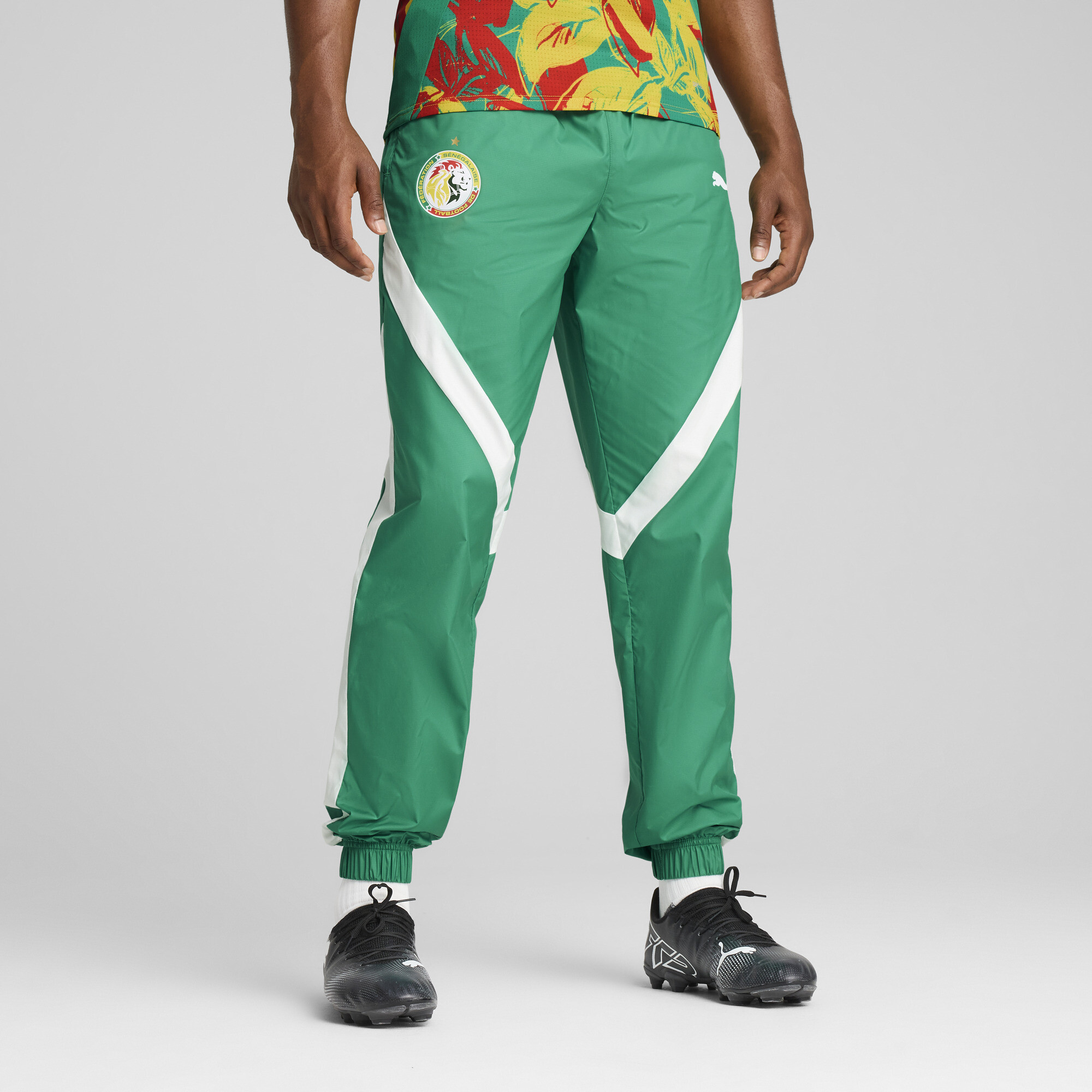 Puma Senegal 2025 Pre-match Gewebte Hose Herren | Mit Plain | Sport Green/White | Größe: L