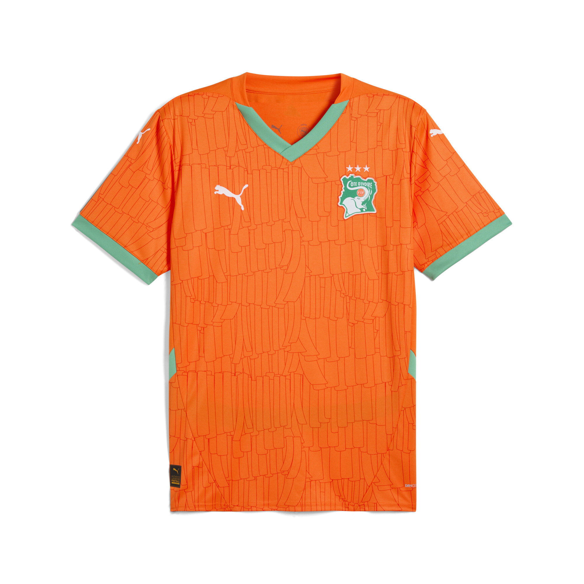 Men's Puma Côte D'Ivoire 2025 Home Jersey, Orange, Size M, Clothing