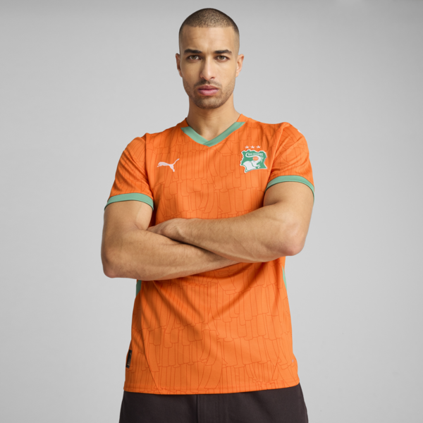 Côte d'Ivoire 2025 Home Jersey Men, Rickie Orange-Jade Frost, large-ZAF