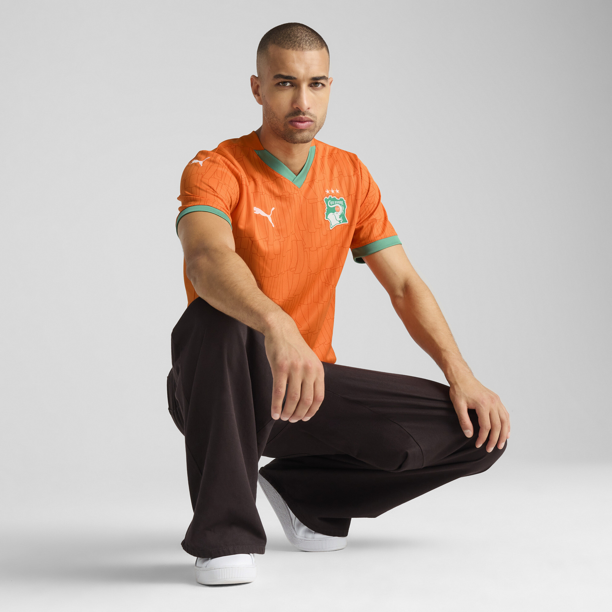 Men's Puma Côte D'Ivoire 2025 Home Jersey, Orange, Size M, Clothing