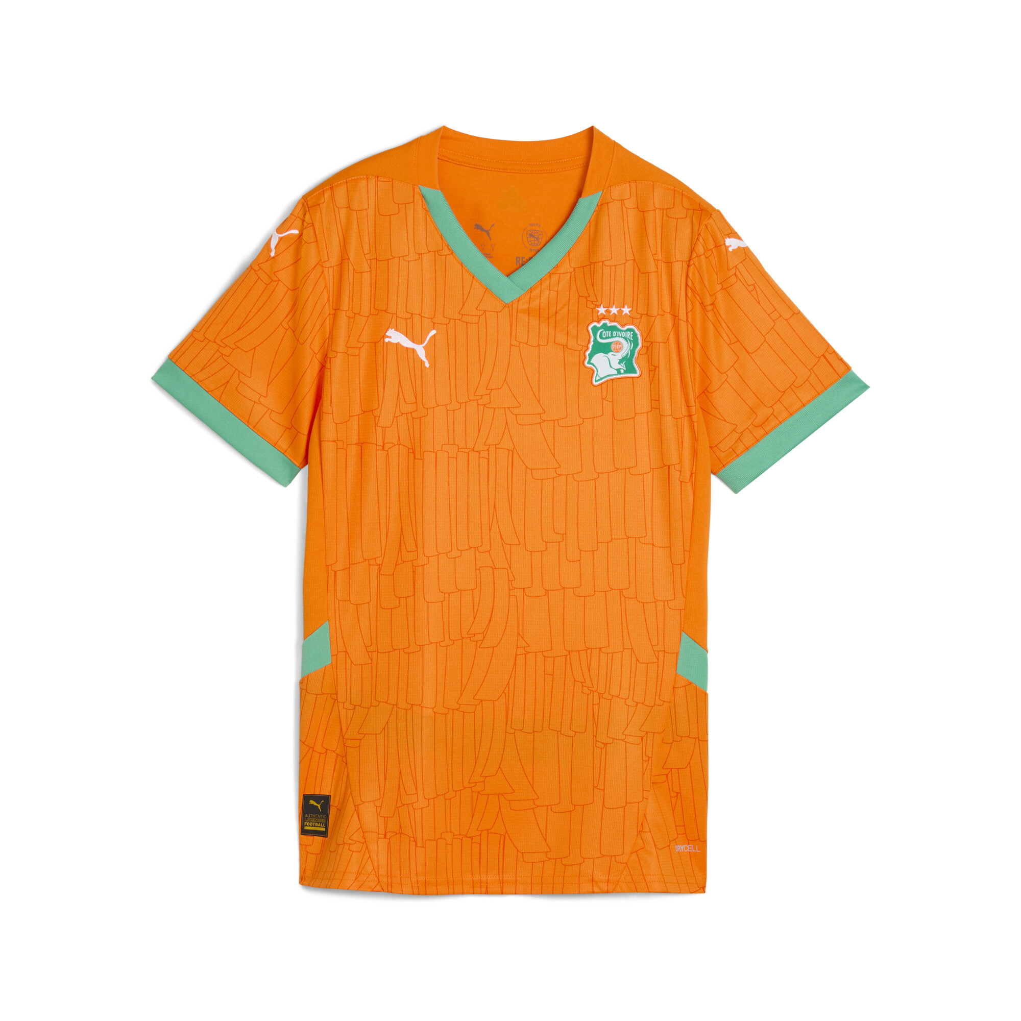 PUMA Ivoorkust 2025 thuisshirt voor Dames, Oranje, Maat S thumbnail 3