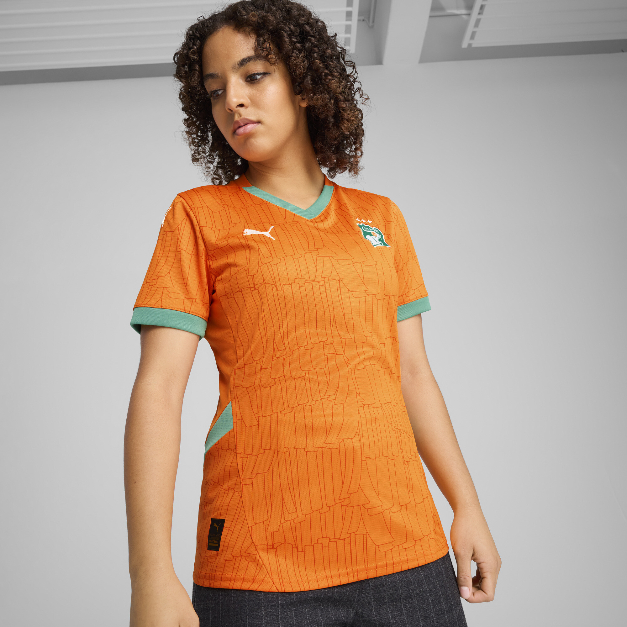 Women's Puma Côte D'Ivoire 2025 Home Jersey, Orange, Size L, Clothing