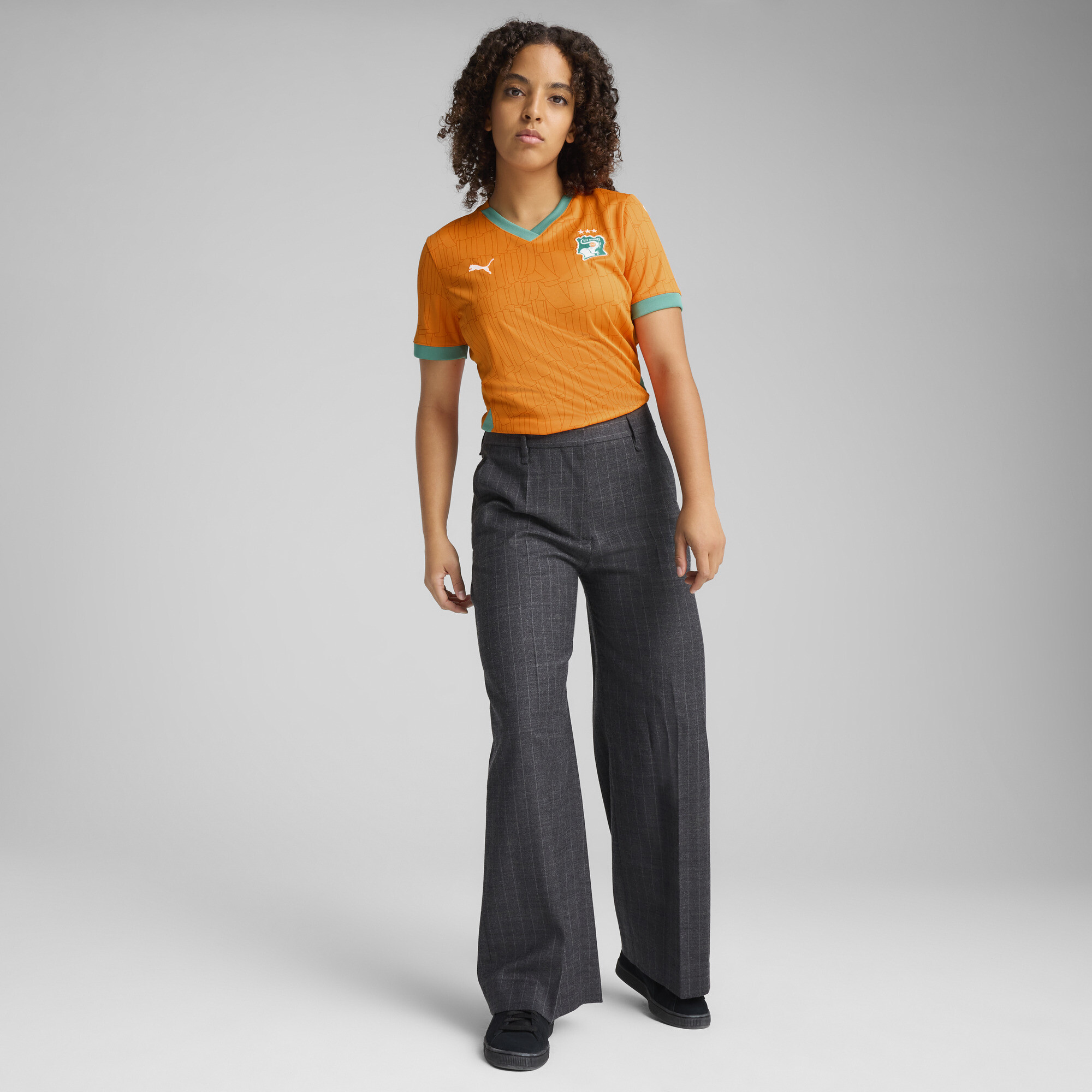 Women's Puma Côte D'Ivoire 2025 Home Jersey, Orange, Size L, Clothing