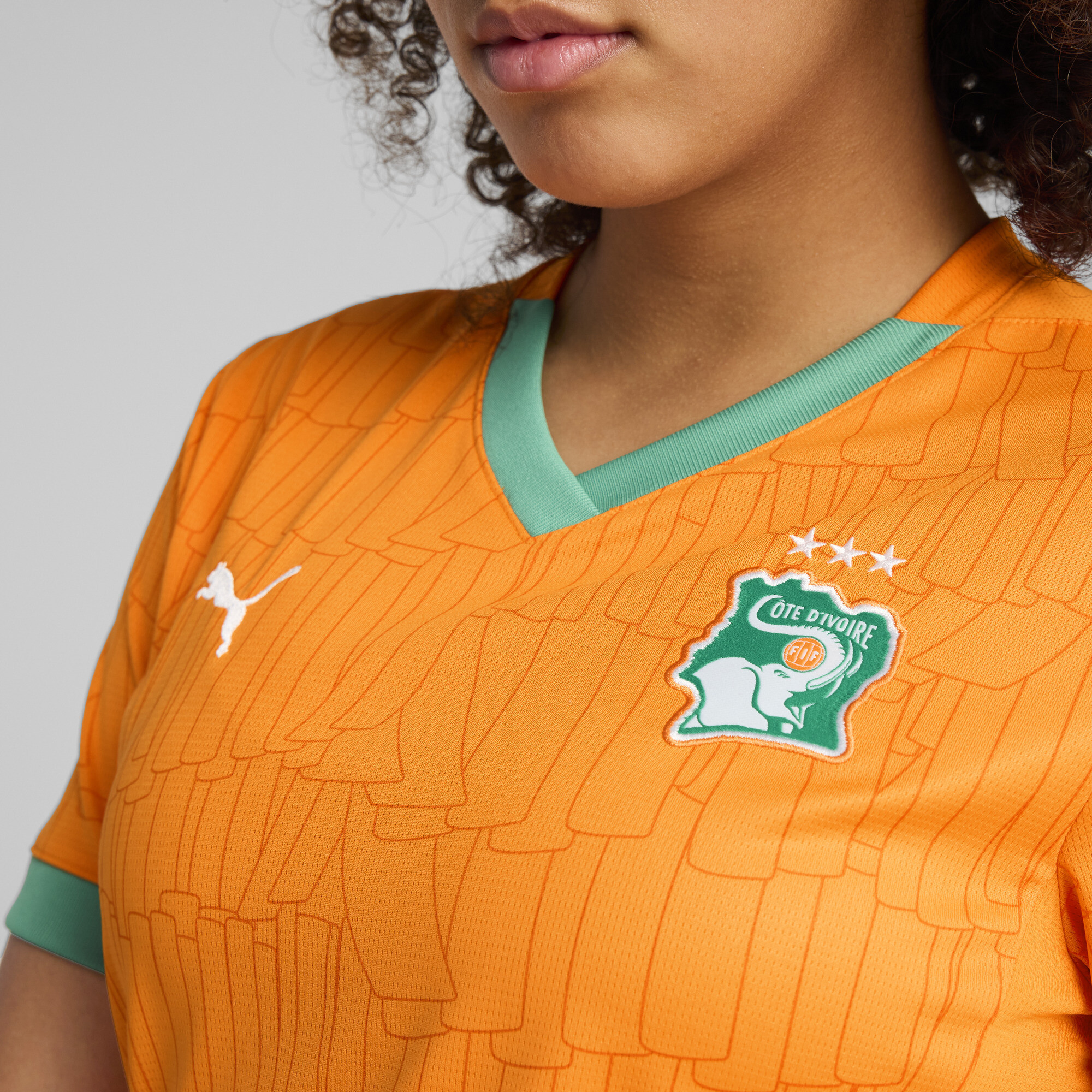 Women's Puma Côte D'Ivoire 2025 Home Jersey, Orange, Size L, Clothing