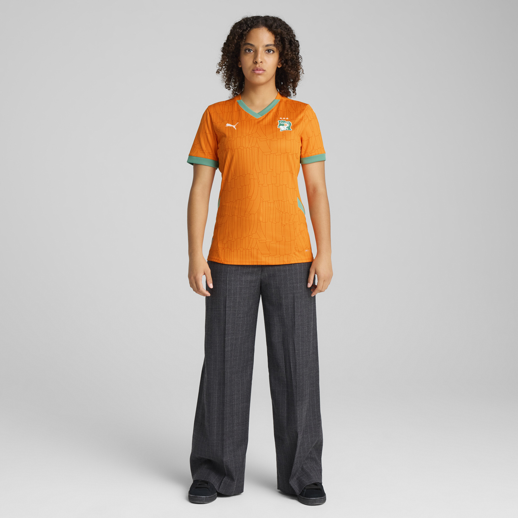 Women's Puma Côte D'Ivoire 2025 Home Jersey, Orange, Size L, Clothing