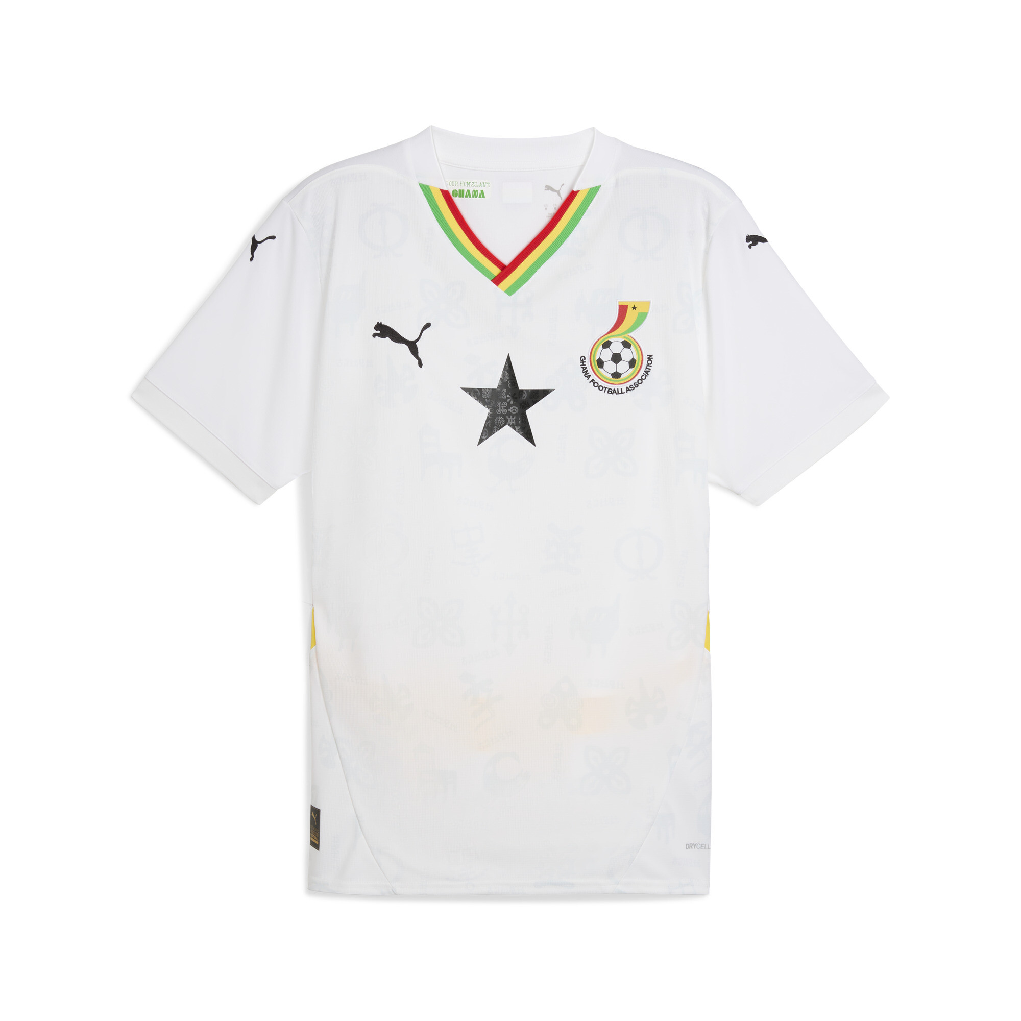 PUMA Ghana 2025 thuisshirt voor Heren, Geel/Wit, Maat M thumbnail 3
