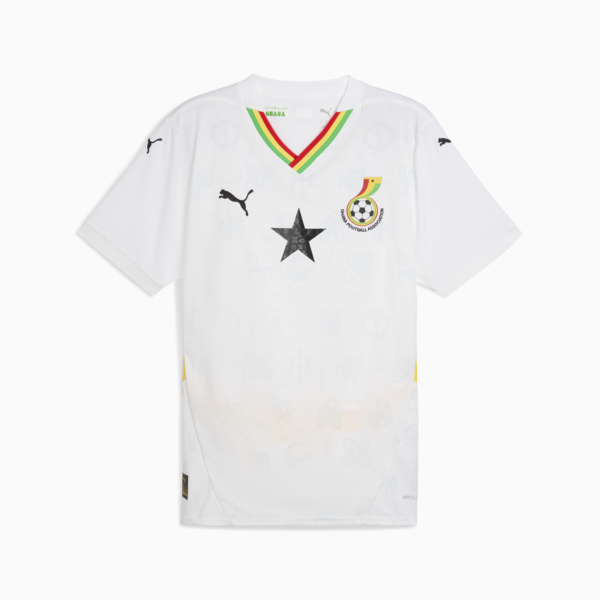 Ghana 2025 Home Jersey Men, PUMA White-Pelé Yellow, large-ZAF