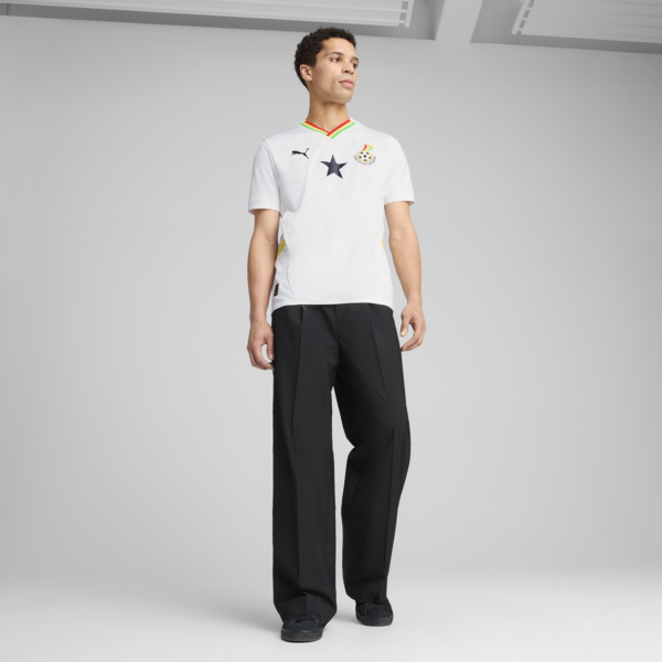 Ghana 2025 Home Jersey Men, PUMA White-Pelé Yellow, large-ZAF