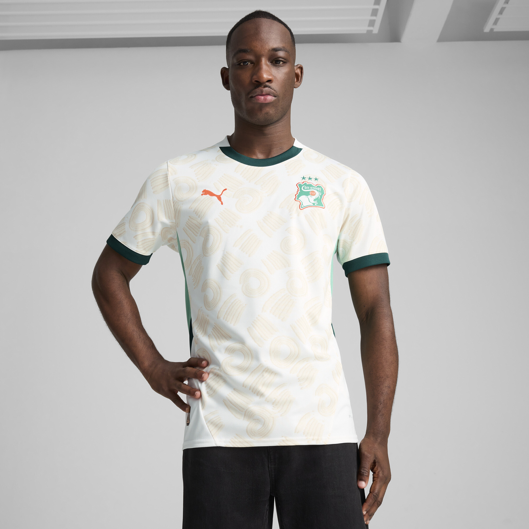 Men's Puma Côte D'Ivoire 2025 Away Jersey, White, Size 3XL, Clothing