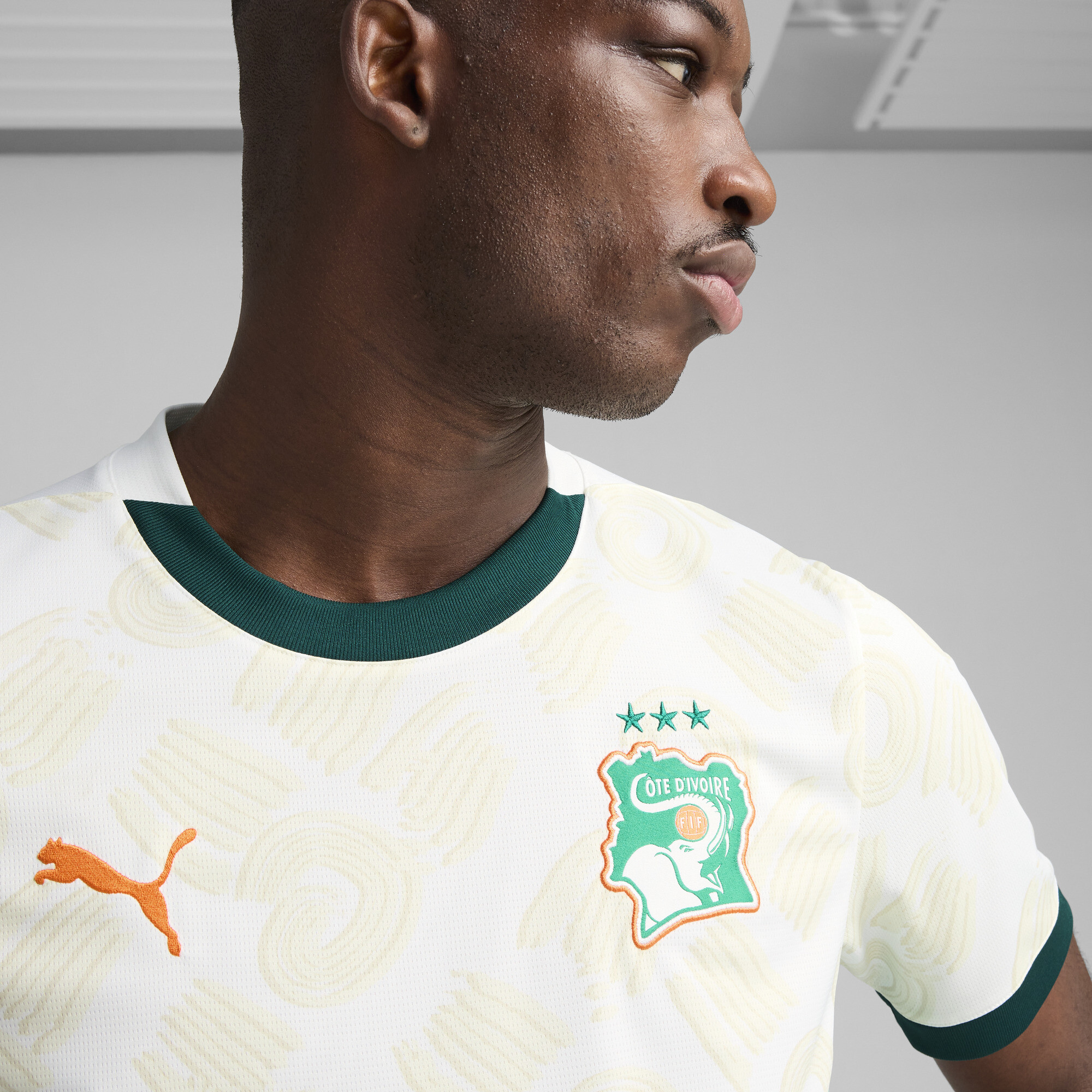 Men's Puma Côte D'Ivoire 2025 Away Jersey, White, Size 3XL, Clothing