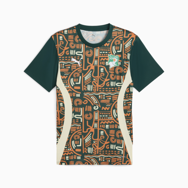 Ivory Coast 2025 Pre-match Jersey Men, Dark Myrtle-Rickie Orange, large-ZAF