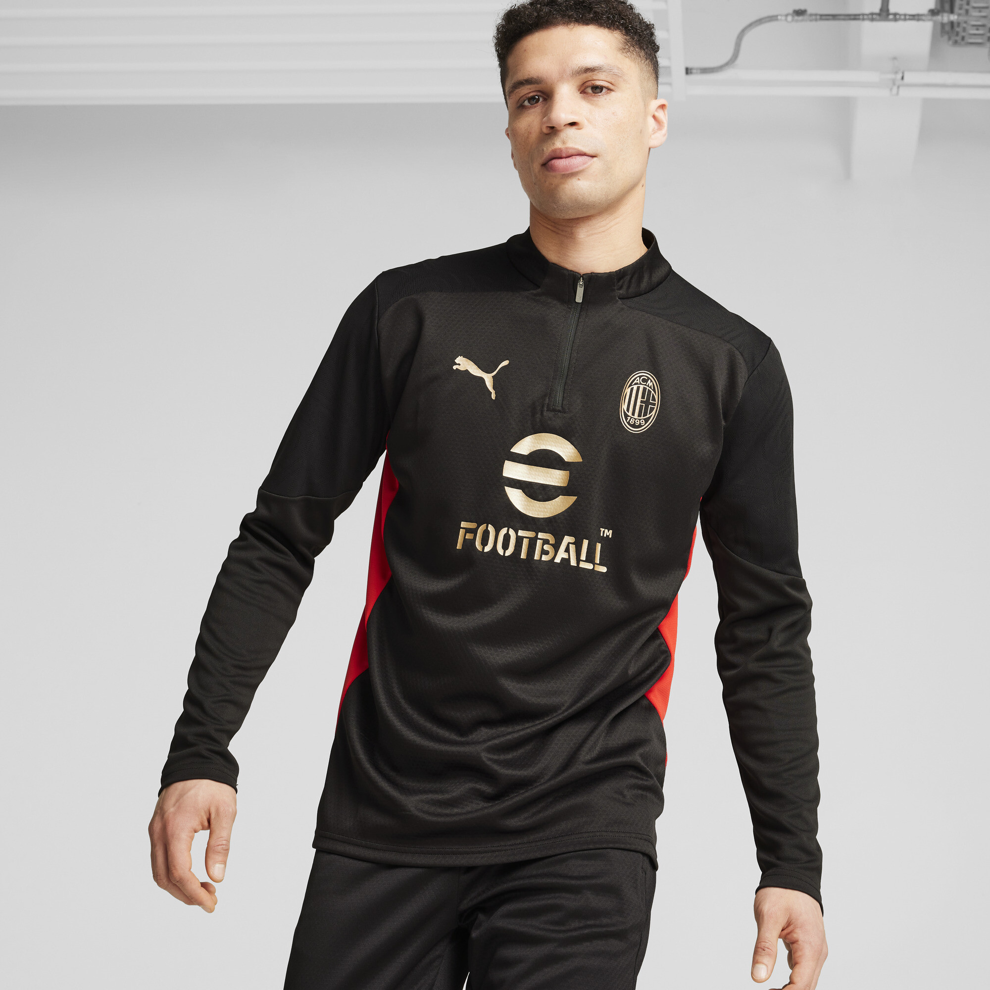 Puma AC Milan Trainingsoberteil Herren | Black/Red | Größe: S