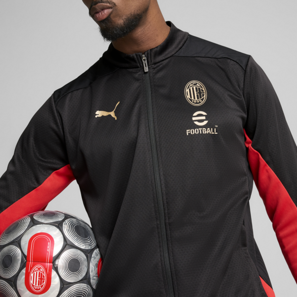 Campera de entrenamiento AC Milan para hombre, PUMA Black-For All Time Red, large-ARG