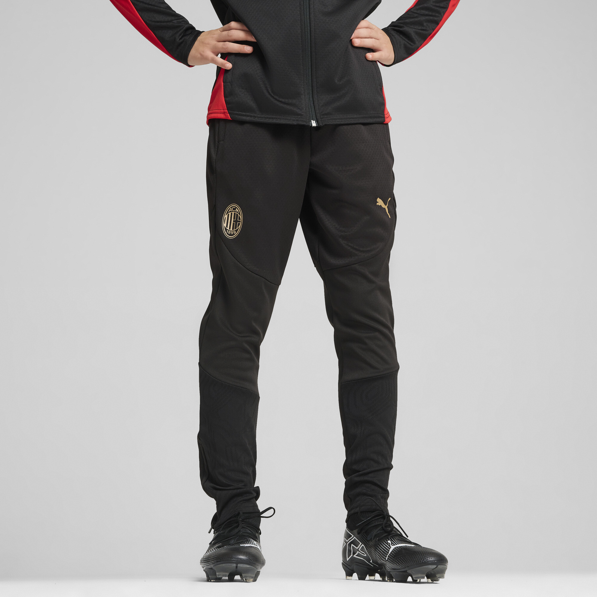 Puma AC Milan Trainingshose Teenager Für Für Kinder | Black/Red | Größe: 11-12Y