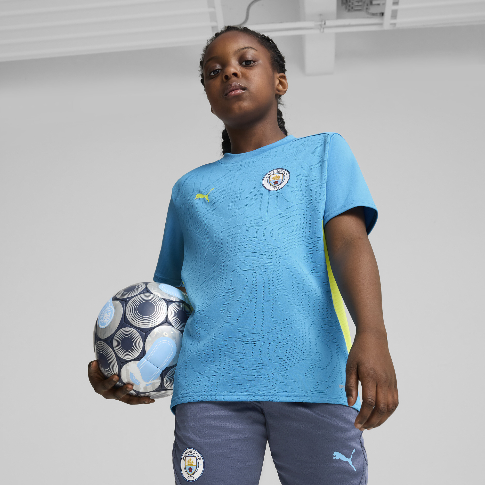 Puma Manchester City Trainingstrikot Teenager Für Für Kinder | Magic Blue/Yellow Glow | Größe: 15-16Y