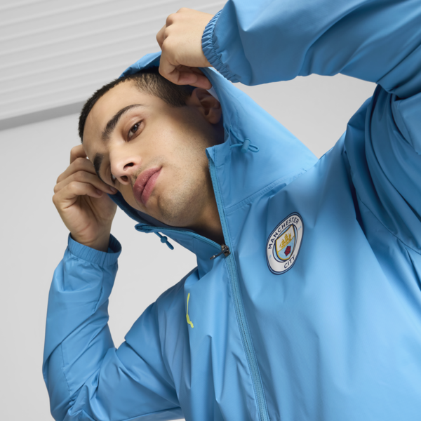 Campera de entrenamiento Manchester City All-Weather para hombre, Magic Blue-Yellow Glow, large-ARG
