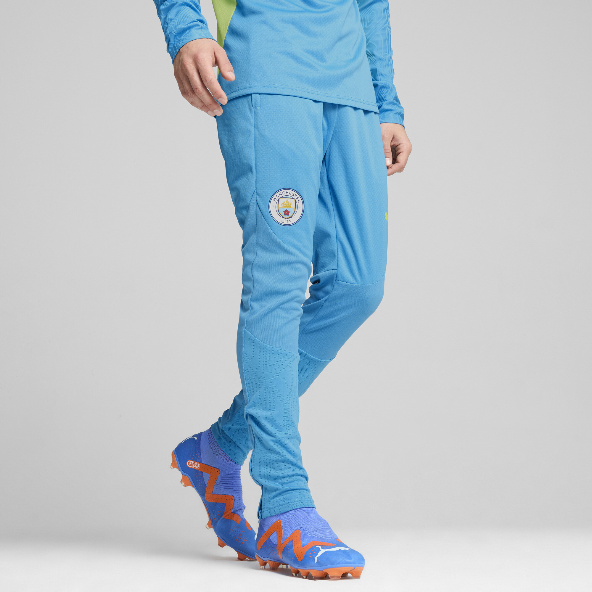 Puma Manchester City Trainingshose Herren | Mit Color Blocking | Magic Blue/Yellow Glow | Größe: XL