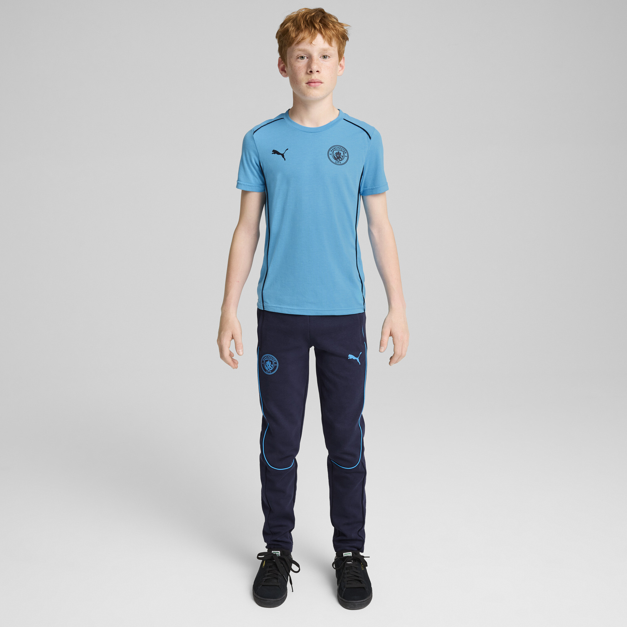 Puma Manchester City Casuals Tee Youth, Blue, Size 9-10Y, Clothing