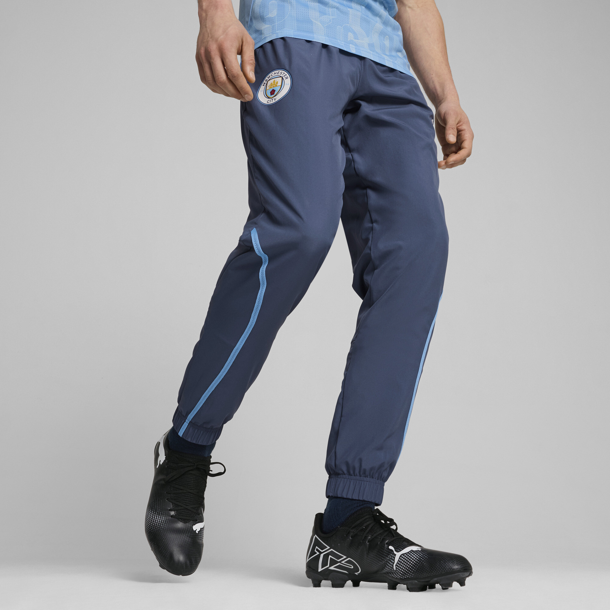 Puma Manchester City Pre-match Hose Herren | Inky Blue/Light Blue | Größe: XXL