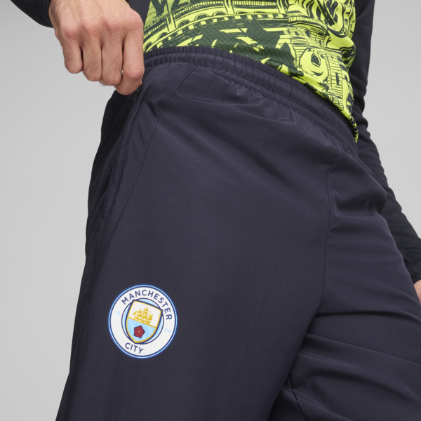 Pantalones pre-partido Manchester City para hombre, New Navy-Yellow Glow, large-ARG