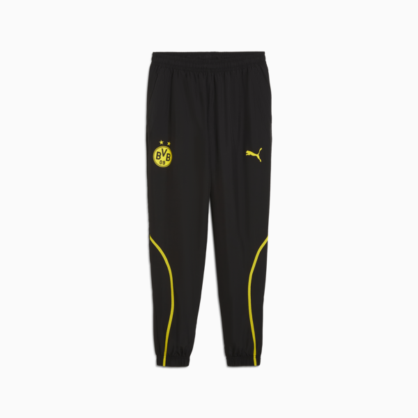 Pants Hombre Borussia Dortmund, PUMA Black-Faster Yellow, large-MEX