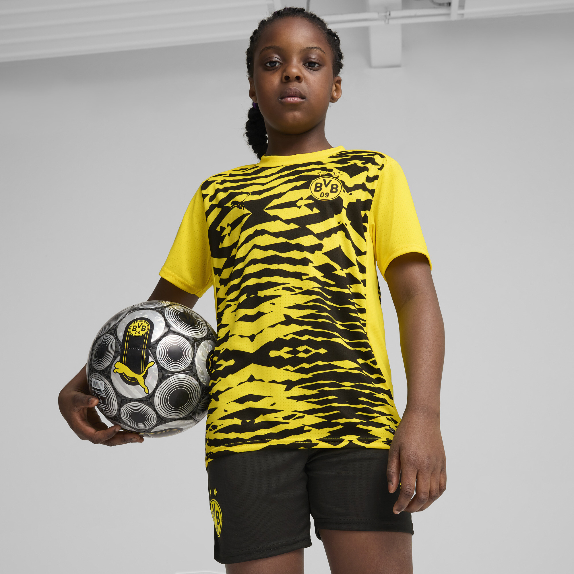 Puma Borussia Dortmund Kurzärmliges Aufwärmtrikot Für Für Kinder | Mit Other Pattern | Faster Yellow/Black | Größe: 15-1...