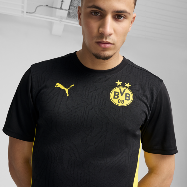 Camiseta de entrenamiento Borussia Dortmund para hombre, PUMA Black-Faster Yellow, large-ARG