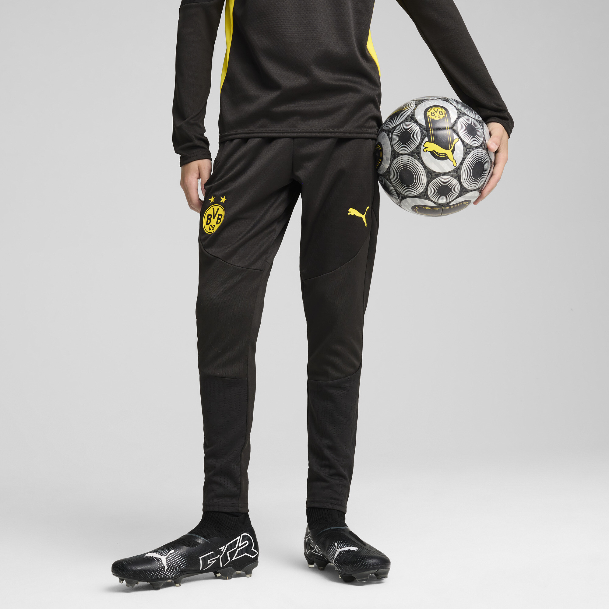 Puma Borussia Dortmund Trainingshose Teenager Für Für Kinder | Mit Other Pattern | Black/Faster Yellow | Größe: 13-14Y