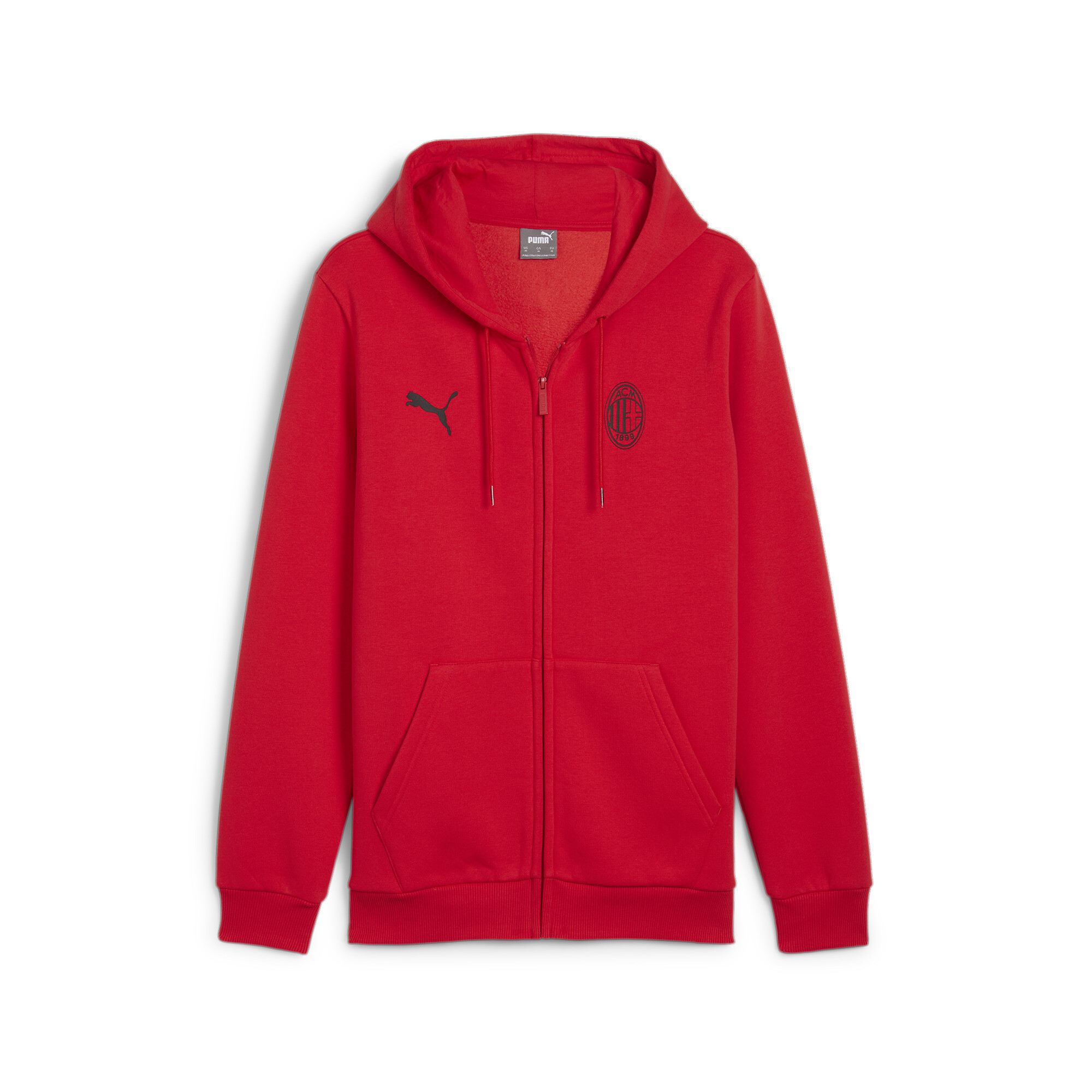 Puma AC Milan ftblESSENTIALS Kapuzenjacke Herren | Red/Black | Größe: XS