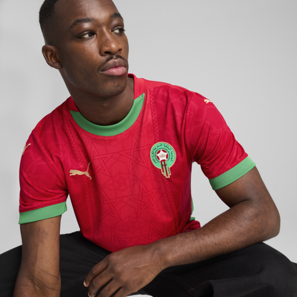 Morocco 2025 Home Jersey Men, PUMA Red-Archive Green, large-ZAF