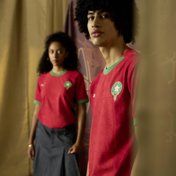 Morocco 2025 Home Jersey Men, PUMA Red-Archive Green, large-ZAF