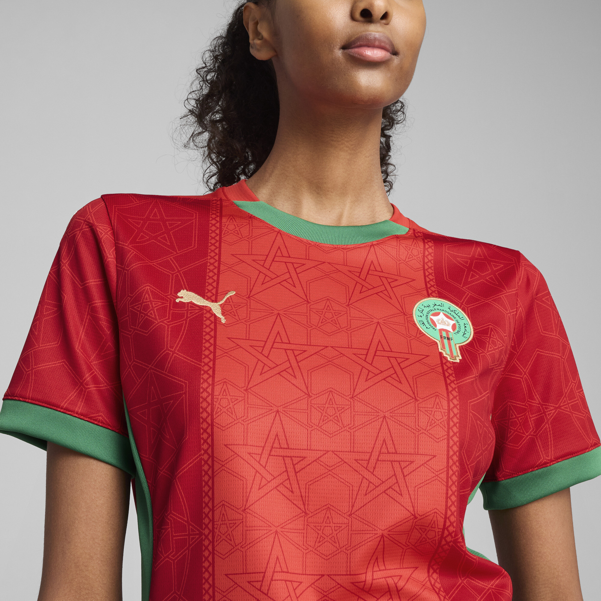 Women's Puma Morocco 2025 Home Jersey, Red, Size S, Clothing