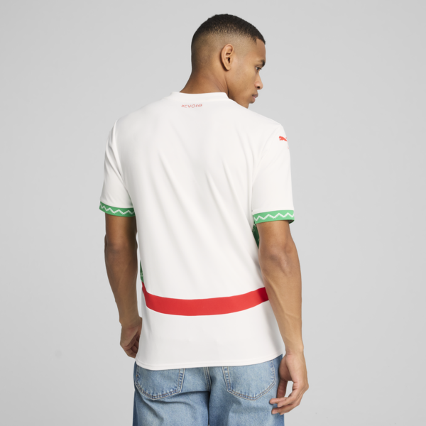 Morocco 2025 Away Jersey Men, PUMA White-Fast Green-PUMA Red, large-MEX