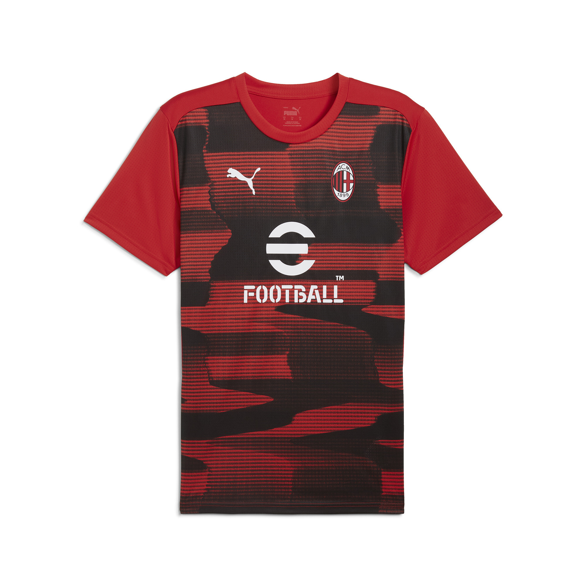 Puma AC Mailand Kurzärmliges Aufwärmtrikot Herren | Mit Print | Red/Black | Größe: L