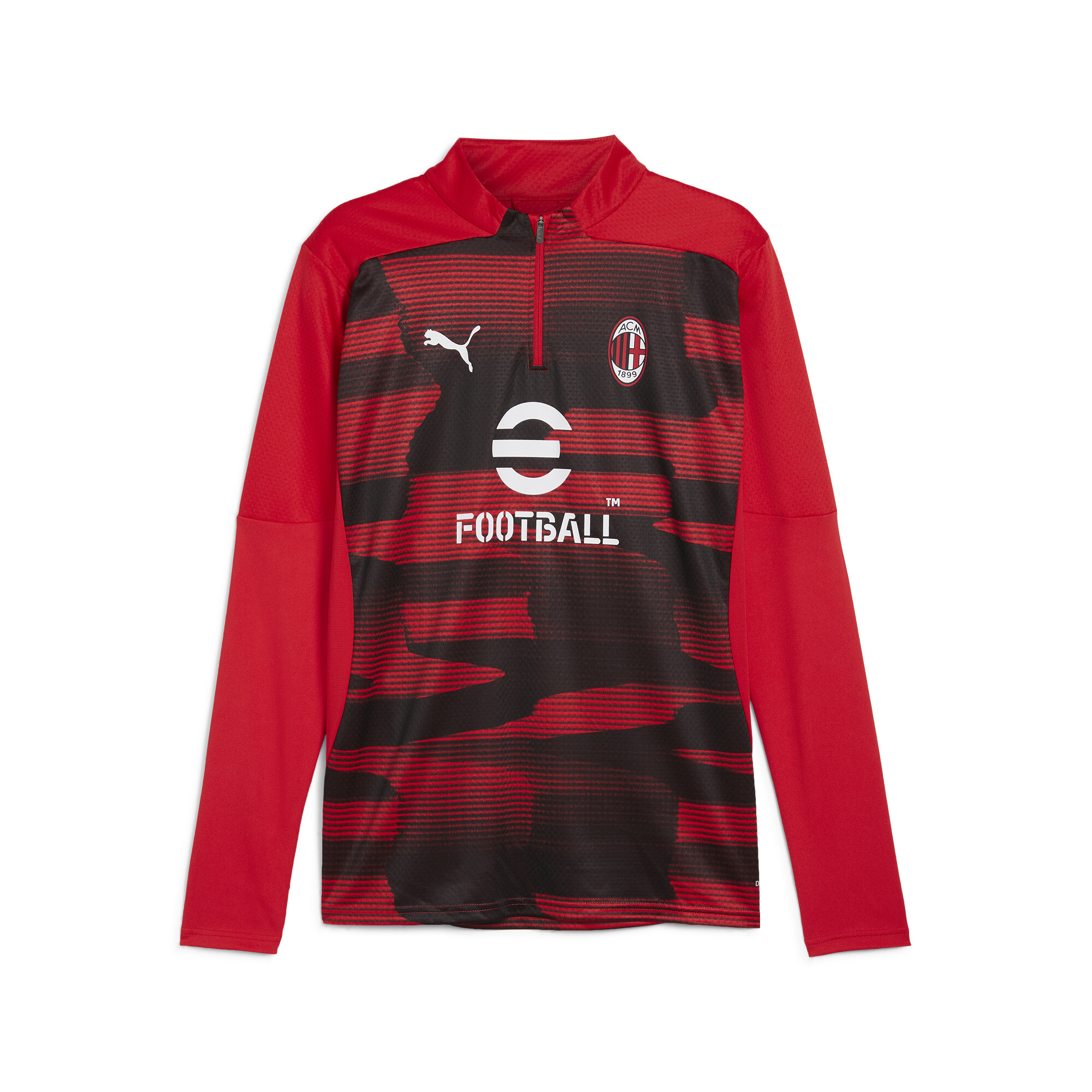 Men's Puma AC Milan Pre-match Quarter-Zip Top, Red, Size M, Sport